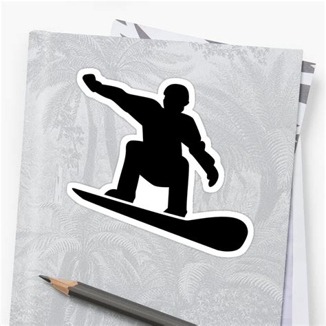 snowboarder sticker  designzz redbubble