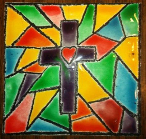 fun faux stained glass art feltmagnet