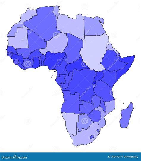 kaart van afrika royalty vrije stock afbeelding afbeelding