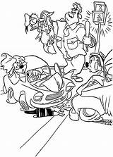 Duck Donald Crashed Cars Caused Coloring Pages Color Netart sketch template