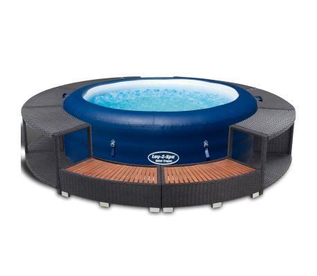 bestway lazy  spa banera hidromasaje hinchable borde ratan  cm