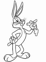 Bugs Bunny Coloring Pages Printable Tunes Looney Categories sketch template