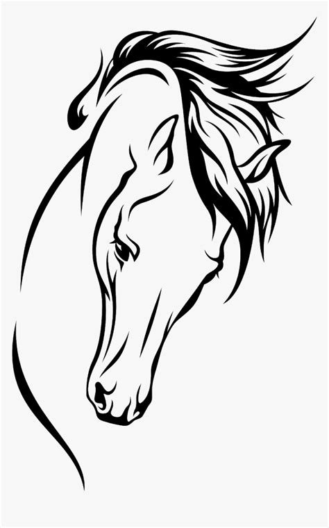 arabian horse drawing silhouette clip art head arabian horse