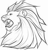 Aslan Draw Narnia Lion Dragoart sketch template