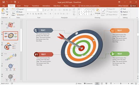animated target goal powerpoint template