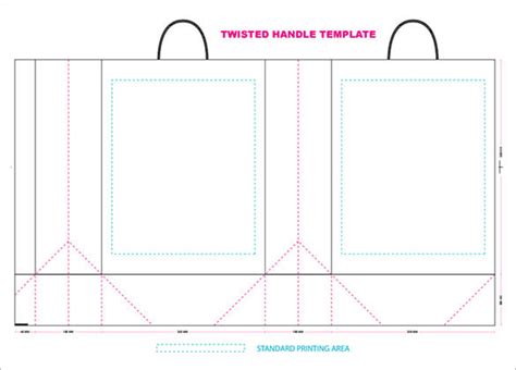 printable paper bag template