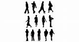 Silhouette Vector People Plan Walking Person Top Silhouettes Newdesign Via sketch template