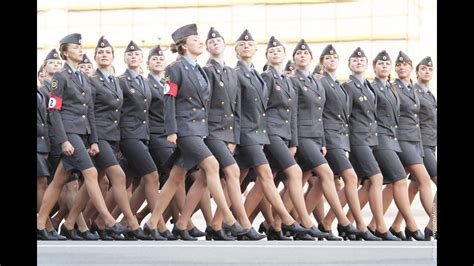 Beautiful Russian Female Military Parade 3 7 Youtube