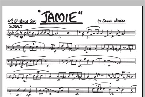jamie 4th bb tenor saxophone noten sammy nestico jazzensemble