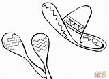 Coloring Sombrero Pages Mexican Hat Maracas Mexico Printable Color Drawing Chili Food Culture Clipart Mayo Cinco Vector Getcolorings Getdrawings Cute sketch template