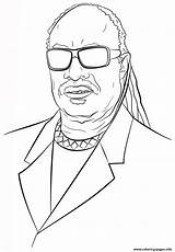 Stevie Wonder Coloring Pages Celebrity Printable Drawing History Print Book Famous Color Categories Info sketch template