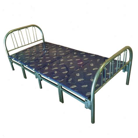 shop al mubarak single foldable bed metal   blue dragon mart uae