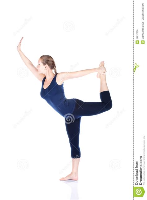 yoga natarajasana dancer pose stock photo image  copy fitness