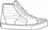 Template Vans Shoe Shoes Hi Templates Drawing Drawings Sneakers Sk8 Sketch Van Outline Sneaker Printable Sketches Old Coloring Pages Custom sketch template