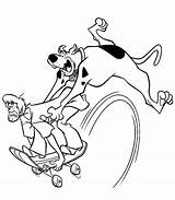 Skateboard Skateboarding Scooby Ausmalbilder Shaggy sketch template