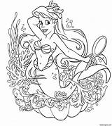 Coloring Printable Disney Mermaid Ariel Little Girls Pages Print Kids Colouring Princess Color Sheets Girl Printables Cute Login sketch template
