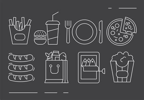 food symbol vector art icons  graphics