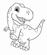 Coloring Pages Dinosaur Animal Kids sketch template