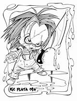 Chucky Coloring Pages Doll Drawing Printable Getcolorings Color Getdrawings Sheets sketch template