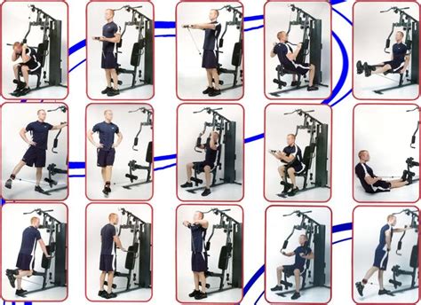 marcy home gym exercise chart weight machine workout gym workout