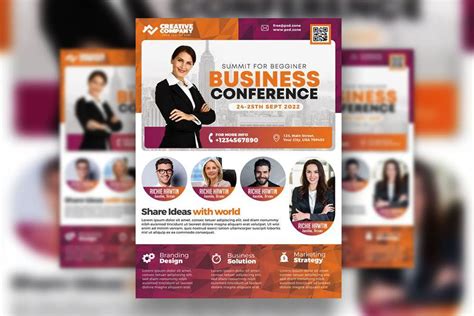 infographic business conference flyer template  resource boy