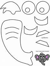 Elephant Template Clipart Paper Plate Craft Ears Costumes Crafts Cut Coloring Leaf Book Jungle Costume Animal Pattern Pages Baby Ideas2 sketch template