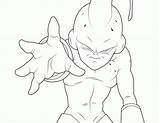 Buu Dbz Majin Coloringhome Goku Lineart sketch template