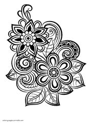 flower coloring  printable coloring pages  adults easy img hogwash