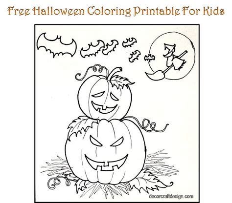 halloween coloring printable  kids