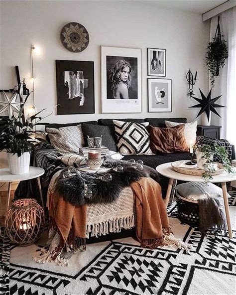 rustic bohemian living room decor ideas homyhomee