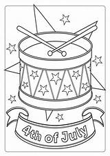 Coloring July Pages 4th Fourth Kids Activity Printable Drum Color Sheets Patriotic Sheknows Printables Drums Flag Disney Stars Holiday American sketch template