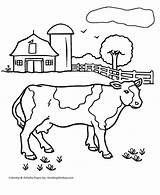 Cow Coloring Pages Colouring Farm Printable Cows Cattle Animals Kids Barn Honkingdonkey Clipart Animal Simple Children Color Books Colour Sheets sketch template