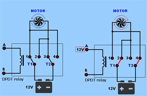 spdt relay  dpdt relay change direction rotation motor dpdt relay relay electrical diagram
