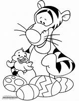 Tigger Colouring Disneyclips Pooh Duckling Winnie sketch template