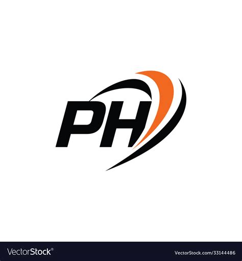 ph monogram logo royalty  vector image vectorstock