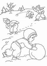 Iarna Inverno Kolorowanki Pory Roku Joaca Paesaggi Dzieci Children Honkingdonkey Snowballs Cu Invernali Copii Zapada Pianetabambini Planse Colorat Giocano Snowball sketch template