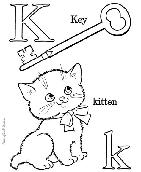 alphabet coloring book page letter