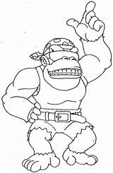 Donkey Kart Coloriage Diddy Wii Colorier sketch template