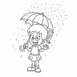 Deszcz Kolorowanka Raincoat Druku Oknem Rainy Parasol Regen Weer Kleurplaat Umbrella Precipitations Pokoloruj Kleurplaten sketch template