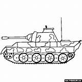 Tank Coloring Pages Drawing Panzer Army Tanks Panther Color Military Online Kids Easy Tiger Thecolor Printable Birthday Propane Colouring German sketch template