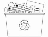 Coloring Bin Recycling Garbage Pages Template Sheet sketch template