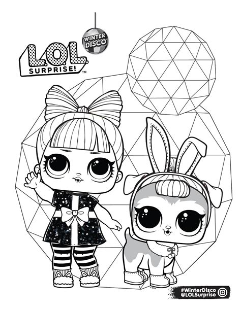 lol surprise winter disco coloring pages youloveitcom