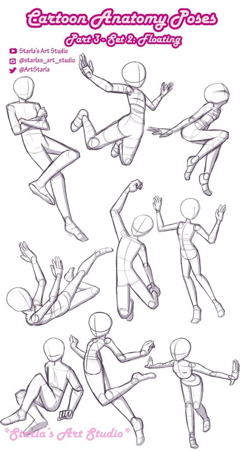 anime floating poses  pin      reference page    cartoon anatomy