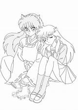 Inuyasha Coloring Pages Anime Kagome Kids Printable Bestcoloringpagesforkids Note Death Manga Cute Colouring Getdrawings Color Sheets Cartoon Visit Books Choose sketch template