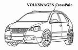 Volkswagen Coloring Pages Golf Print Template Templates sketch template