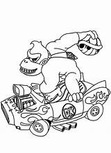Donkey Drives Diddy Dirigindo Luigi Kolorowanka Returns Colorironline Wii Drukuj sketch template