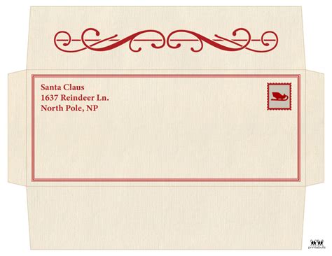 downloadable  printable santa envelopes north pole printable form