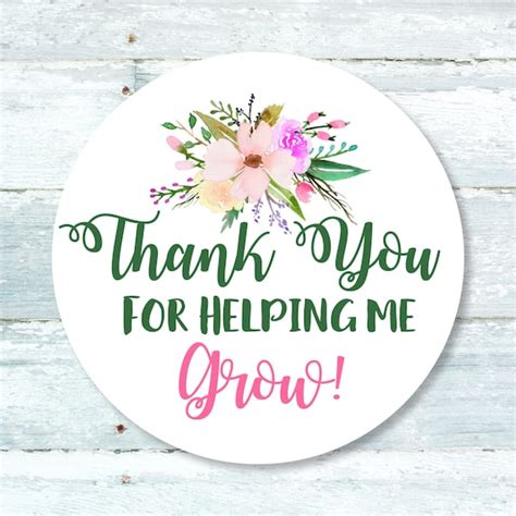 helping  grow teacher appreciation gift tag etsy