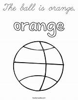 Coloring Ball Orange Cursive Built California Usa sketch template