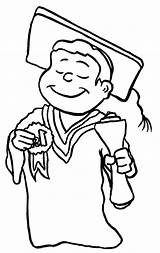 Coloring Graduation Student Pages Boy Color Caps Tide Clothes His Colorluna sketch template